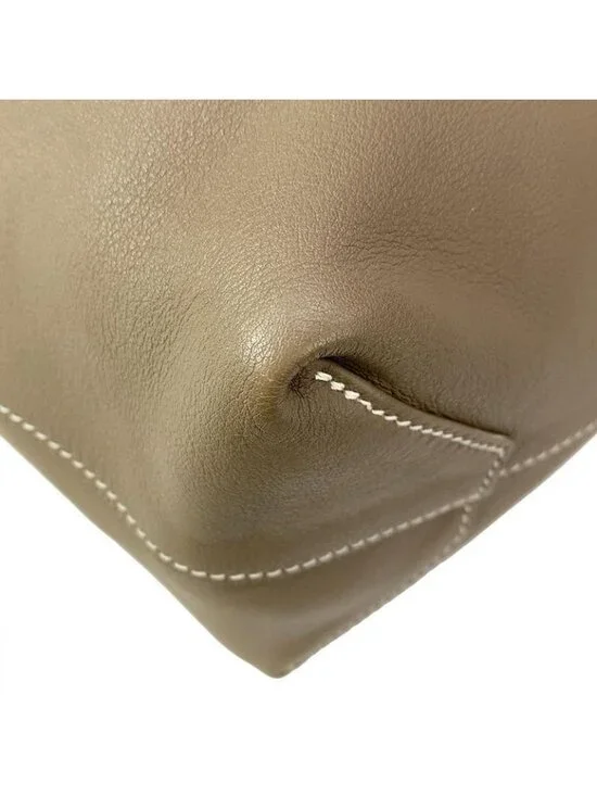 Hermes Tote Double Sens 45 Etoupe Cles Black Reversible Tricolor - Picture 9 of 16